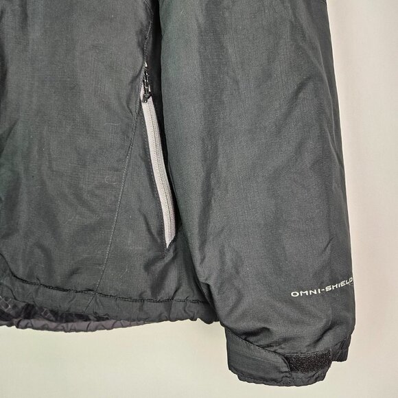 Columbia Antimony III Active Omni Shield Waterproof Jacket Black/Gray M WM4030 - Picture 2 of 9